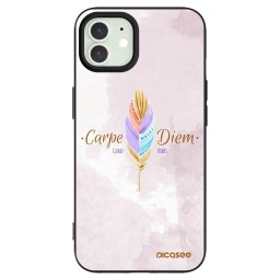 Fekete szilikon tok az alábbi mobiltelefonokra Apple iPhone 12 - Carpe Diem