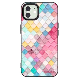 Fekete szilikon tok az alábbi mobiltelefonokra Apple iPhone 12 - Colorful roof