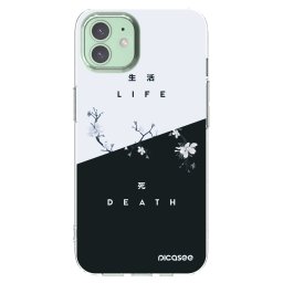 Átlátszó szilikon tok az alábbi mobiltelefonokra Apple iPhone 12 - Life - Death