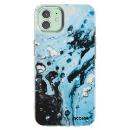 Átlátszó szilikon tok az alábbi mobiltelefonokra Apple iPhone 12 - Organic blue