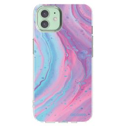 Átlátszó szilikon tok az alábbi mobiltelefonokra Apple iPhone 12 Pro - Pink liquid