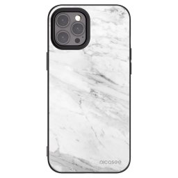 Fekete szilikon tok az alábbi mobiltelefonokra Apple iPhone 12 Pro Max - White marble