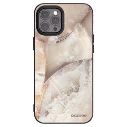 Fekete szilikon tok az alábbi mobiltelefonokra Apple iPhone 12 Pro Max - Cream marble