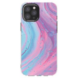 Átlátszó szilikon tok az alábbi mobiltelefonokra Apple iPhone 12 Pro Max - Pink liquid