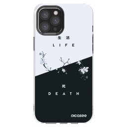 Átlátszó szilikon tok az alábbi mobiltelefonokra Apple iPhone 12 Pro Max - Life - Death