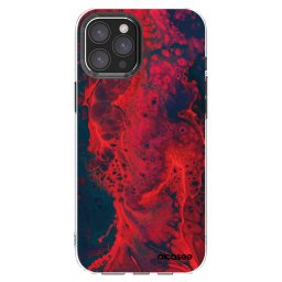 Átlátszó szilikon tok az alábbi mobiltelefonokra Apple iPhone 12 Pro Max - Organic red