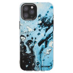 Átlátszó szilikon tok az alábbi mobiltelefonokra Apple iPhone 12 Pro Max - Organic blue