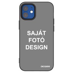 Fekete szilikon tok az alábbi mobiltelefonokra Apple iPhone 12 mini - Saját fotó/motívum