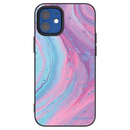 Fekete szilikon tok az alábbi mobiltelefonokra Apple iPhone 12 mini - Pink liquid
