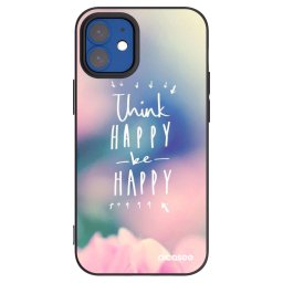 Fekete szilikon tok az alábbi mobiltelefonokra Apple iPhone 12 mini - Think happy be happy
