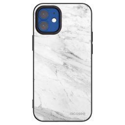 Fekete szilikon tok az alábbi mobiltelefonokra Apple iPhone 12 mini - White marble