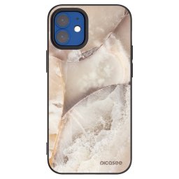 Fekete szilikon tok az alábbi mobiltelefonokra Apple iPhone 12 mini - Cream marble