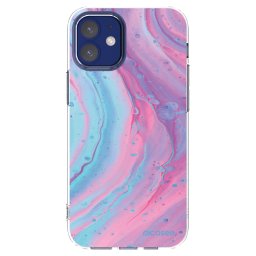 Átlátszó szilikon tok az alábbi mobiltelefonokra Apple iPhone 12 mini - Pink liquid