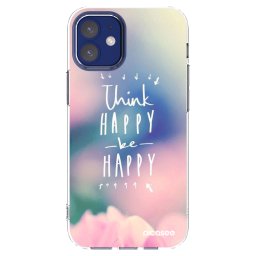 Átlátszó szilikon tok az alábbi mobiltelefonokra Apple iPhone 12 mini - Think happy be happy