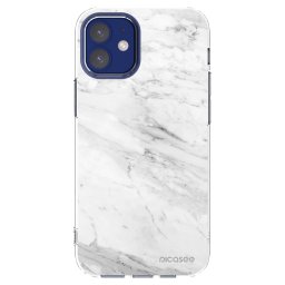 Átlátszó szilikon tok az alábbi mobiltelefonokra Apple iPhone 12 mini - White marble
