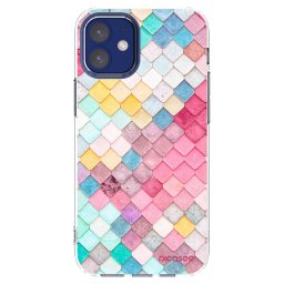 Átlátszó szilikon tok az alábbi mobiltelefonokra Apple iPhone 12 mini - Colorful roof
