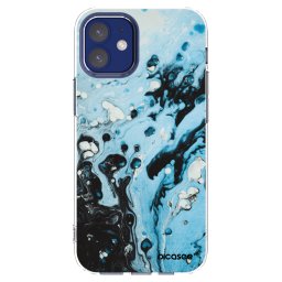 Átlátszó szilikon tok az alábbi mobiltelefonokra Apple iPhone 12 mini - Organic blue