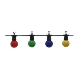 Optonica kültéri fényfüzér 10db színes LED kis gömb izzó / 13m / 6w / fekete / IP65 / OT5092