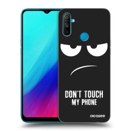 Fekete szilikon tok az alábbi mobiltelefonokra Realme C3 - Don't Touch My Phone