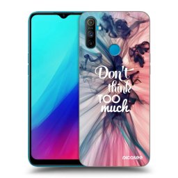 Fekete szilikon tok az alábbi mobiltelefonokra Realme C3 - Don't think TOO much