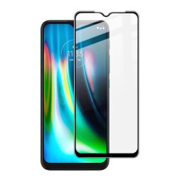 3x 3D üvegfólia kerettel az alábbi mobiltelefonokra Motorola Moto G9 Play - fekete - 2+1 ingyen