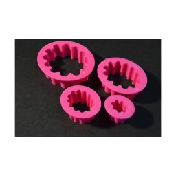 Ovális hullámos 4 részes műanyag kiszúró