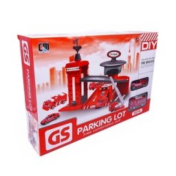 Tűzoltó parkolóház 2 db kisautóval