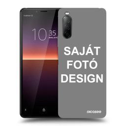 Fekete szilikon tok az alábbi mobiltelefonokra Sony Xperia 10 II - Saját fotó/motívum