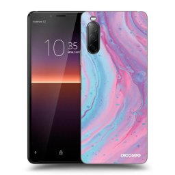 Fekete szilikon tok az alábbi mobiltelefonokra Sony Xperia 10 II - Pink liquid