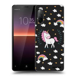 Fekete szilikon tok az alábbi mobiltelefonokra Sony Xperia 10 II - Unicorn star heaven