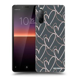 Fekete szilikon tok az alábbi mobiltelefonokra Sony Xperia 10 II - Lots of love