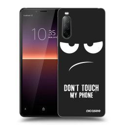 Fekete szilikon tok az alábbi mobiltelefonokra Sony Xperia 10 II - Don't Touch My Phone