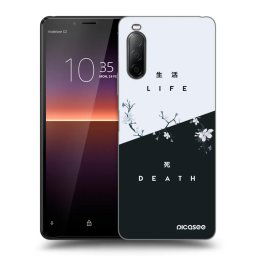 Fekete szilikon tok az alábbi mobiltelefonokra Sony Xperia 10 II - Life - Death