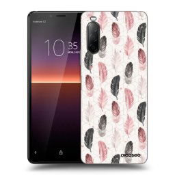 Fekete szilikon tok az alábbi mobiltelefonokra Sony Xperia 10 II - Feather 2