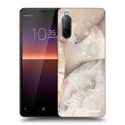 Fekete szilikon tok az alábbi mobiltelefonokra Sony Xperia 10 II - Cream marble