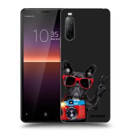 Fekete szilikon tok az alábbi mobiltelefonokra Sony Xperia 10 II - Französische Bulldogge