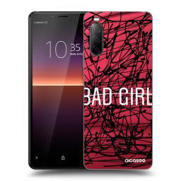 Fekete szilikon tok az alábbi mobiltelefonokra Sony Xperia 10 II - Bad girl