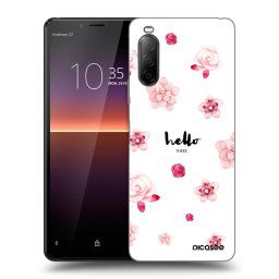 Fekete szilikon tok az alábbi mobiltelefonokra Sony Xperia 10 II - Hello there
