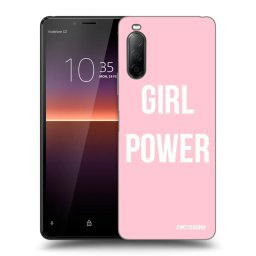 Fekete szilikon tok az alábbi mobiltelefonokra Sony Xperia 10 II - Girl power