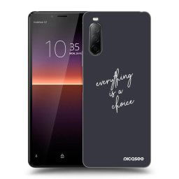 Fekete szilikon tok az alábbi mobiltelefonokra Sony Xperia 10 II - Everything is a choice