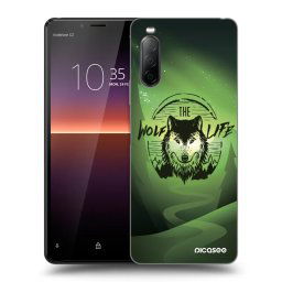 Fekete szilikon tok az alábbi mobiltelefonokra Sony Xperia 10 II - Wolf life