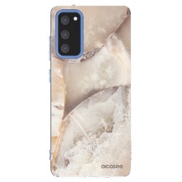 Átlátszó szilikon tok az alábbi mobiltelefonokra Samsung Galaxy S20 FE - Cream marble