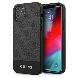 Guess 4G Stripe iPhone 12/12 Pro telefontok (szürke)