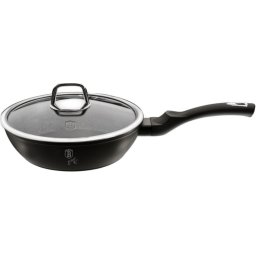Berlinger Haus Serpenyő fedővel márvány bevonattal 24 cm Black Silver Collection BH 1853 Kifutó termék!