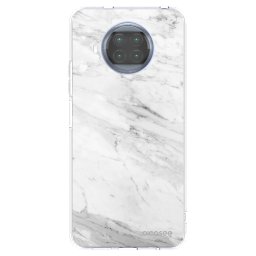 Átlátszó szilikon tok az alábbi mobiltelefonokra Xiaomi Mi 10T Lite - White marble