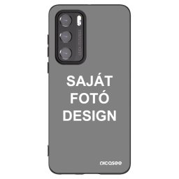 Fekete szilikon tok az alábbi mobiltelefonokra Huawei P40 - Saját fotó/motívum