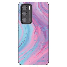 Fekete szilikon tok az alábbi mobiltelefonokra Huawei P40 - Pink liquid