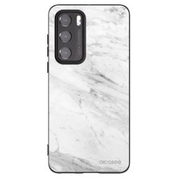 Fekete szilikon tok az alábbi mobiltelefonokra Huawei P40 - White marble