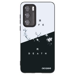 Fekete szilikon tok az alábbi mobiltelefonokra Huawei P40 - Life - Death