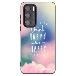 Fekete szilikon tok az alábbi mobiltelefonokra Huawei P40 - Think happy be happy